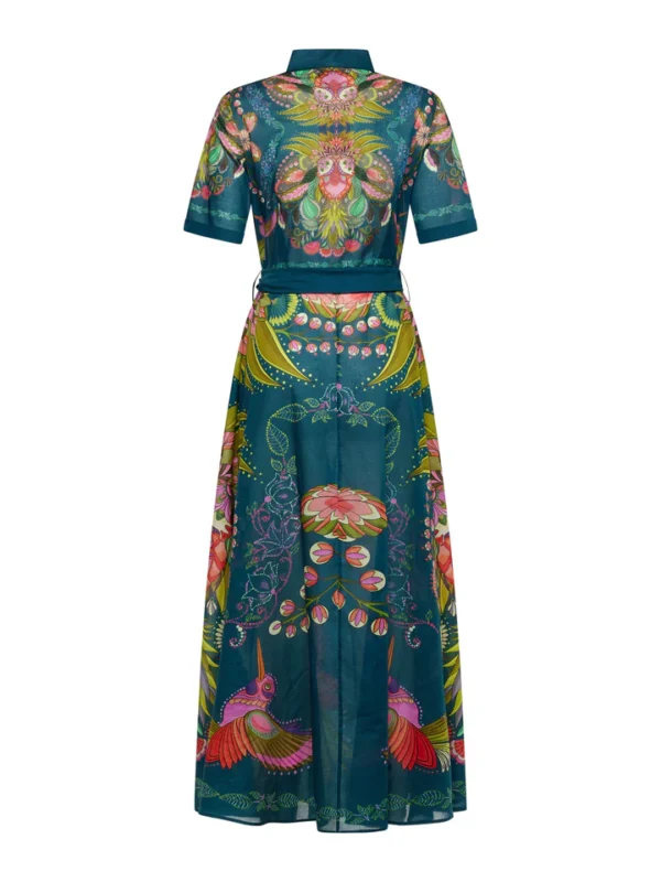 Cotton Chemsier Dress Hummingbird Print - Image 2