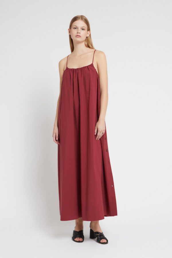 Poplin long dress