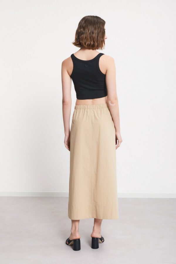 Poplin skirt with drawstring - Image 3