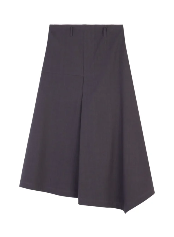 Brown Asymmetric Midi Skirt - Image 3