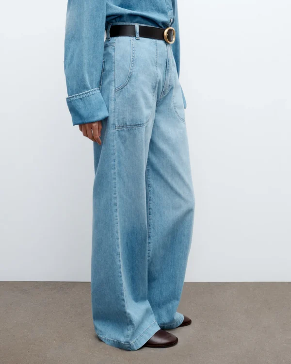 Mecox Beach Pant in Linen Cotton Denim - Image 2